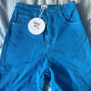 Princess polly Leisure Straight Leg Jeans (Blue)